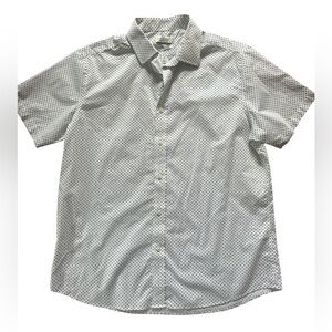 Lucky Brand shamrock print short sleeve, Sz L